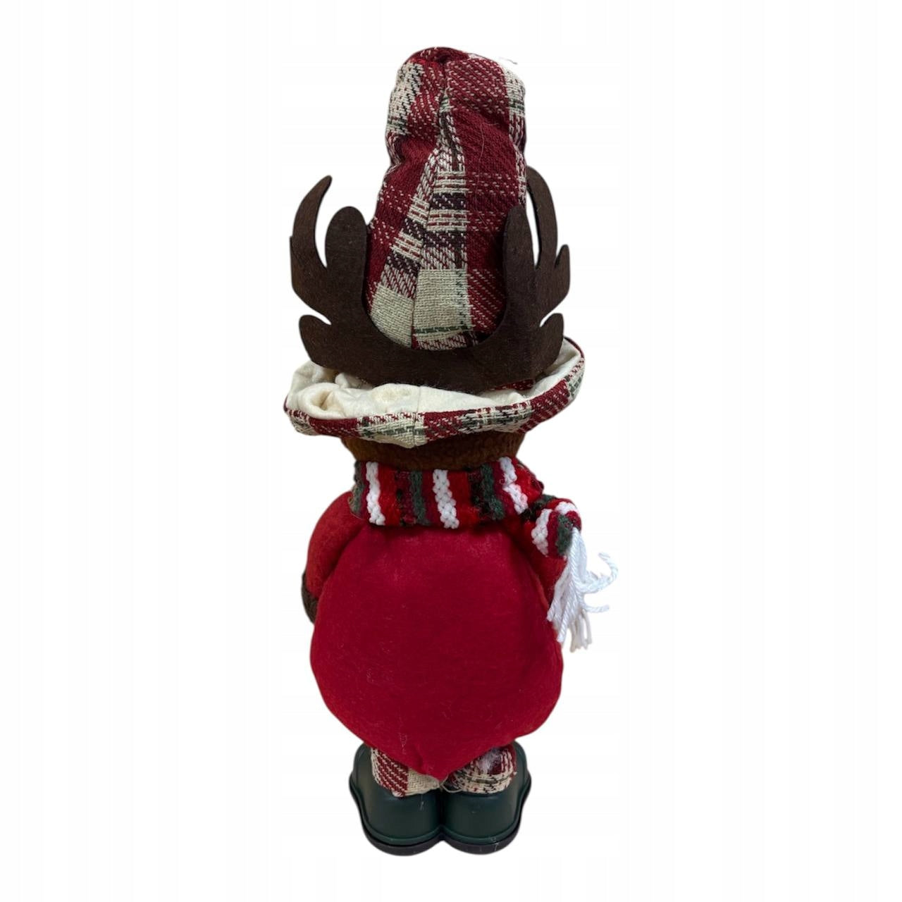 Pluszowy renifer świąteczny z workiem bożonarodzeniowa dekoracja zimowa