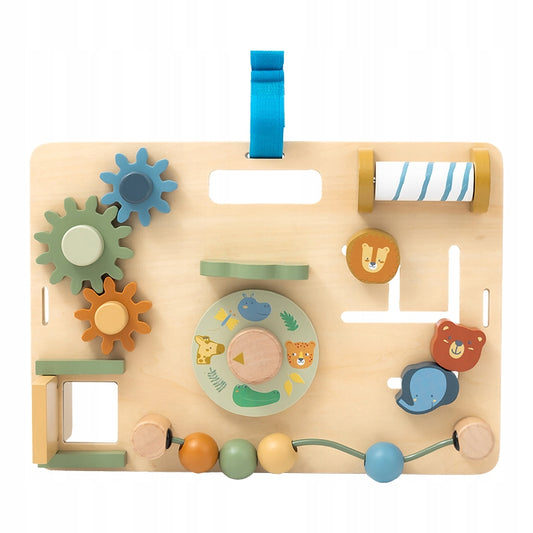 Drewniana tablica manipulacyjna Montessori edukacyjna zabawka dla dzieci