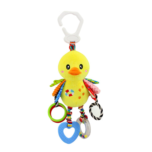 Piszczek Żółtulek – Zawieszka Edukacyjna z Grzechotką i Gryzakiem