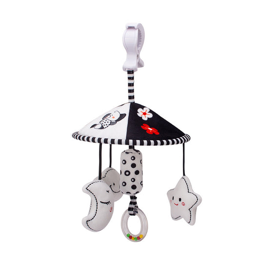 Czarno-Biała Zawieszka w Kontrastach – Karuzela zabawki dla niemowląt