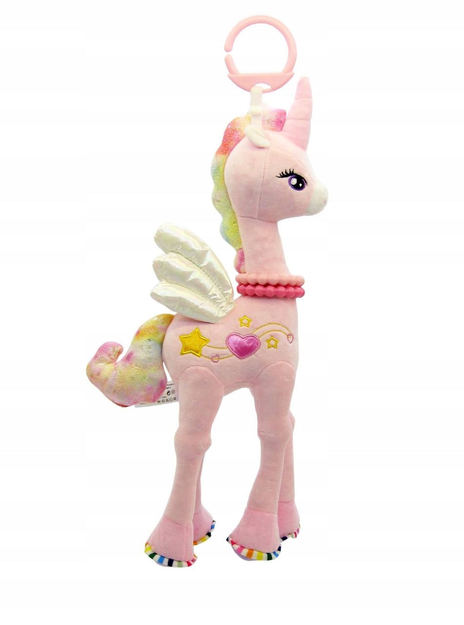 Zawieszka Sensoryczna Jednorożec Pluszowy do Wózka Łóżeczka 0+ Polska marka
