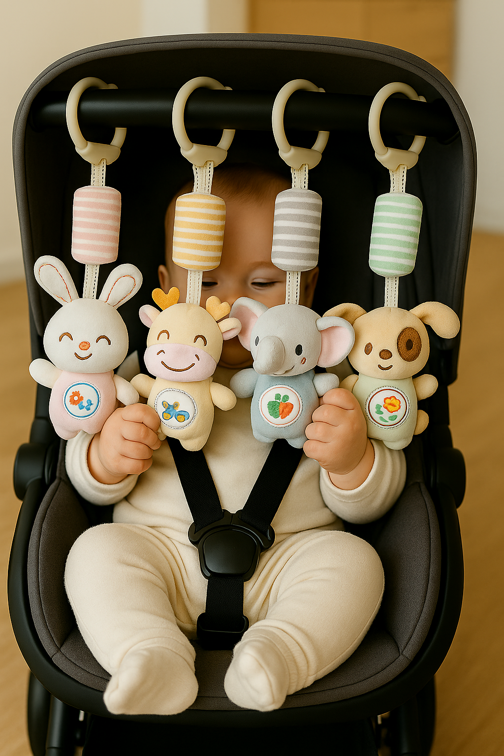 Zawieszka Edukacyjna z Grzechotką Piesek