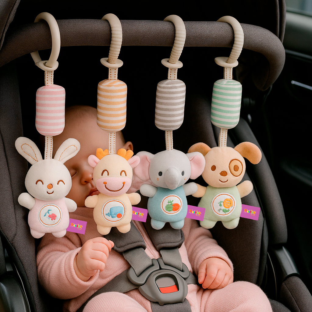 Zawieszka Edukacyjna z Grzechotką Słoń