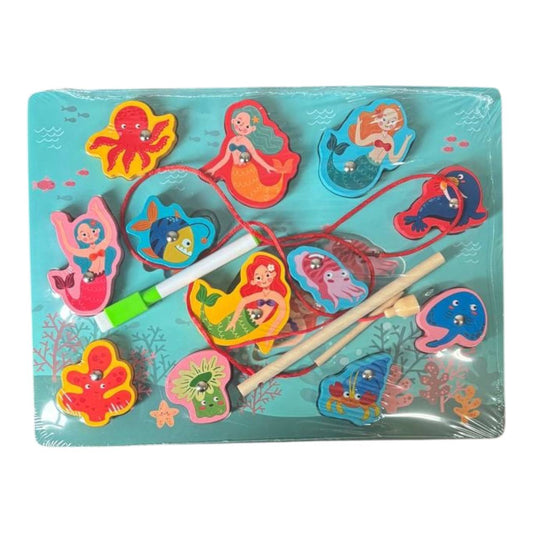 Drewniana gra magnetyczna Syrenki 21 x 30 cm zabawki dla dzieci