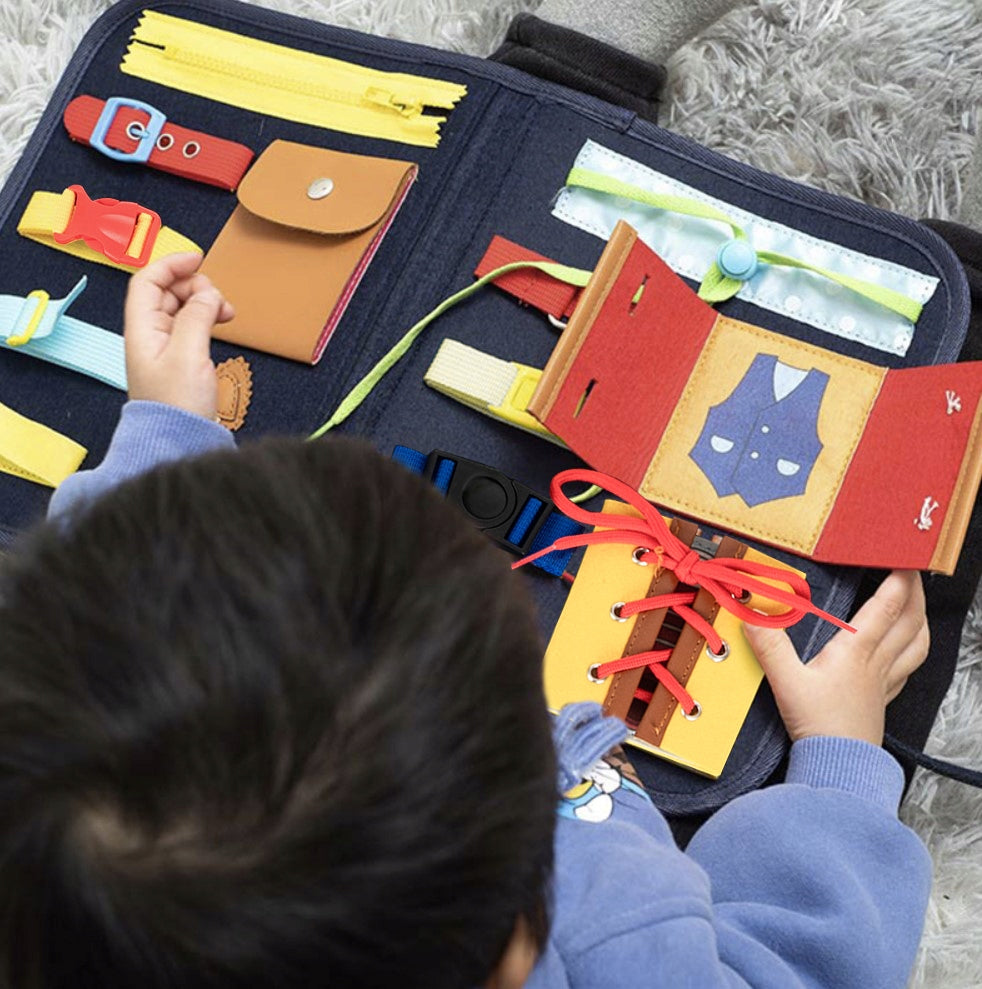 Felt busy board shaped like a handbag with 14 fasteners – photo 13