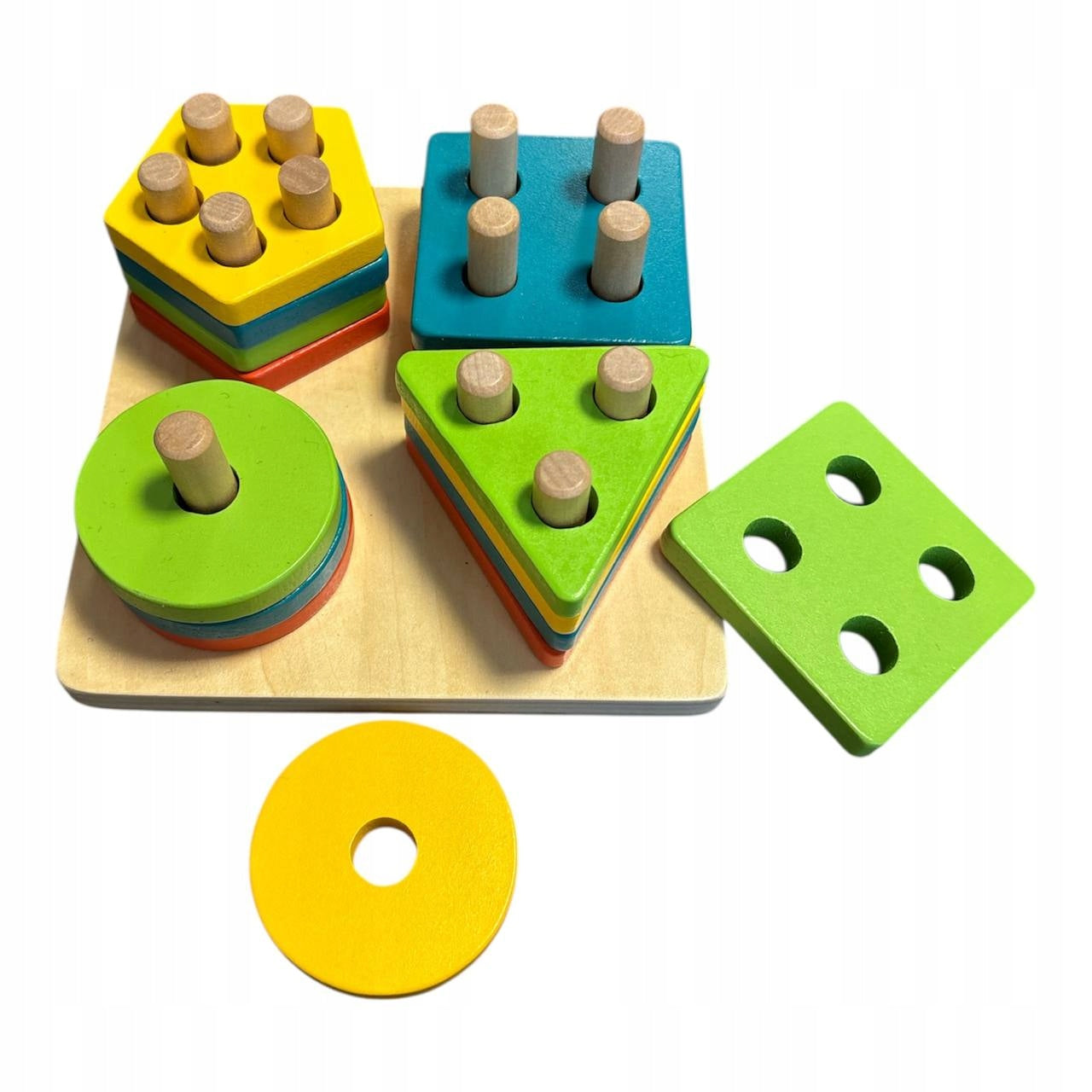 Drewniana Tablica Montessori do Sortowania Kształtów 12m+ - Edukacyjna