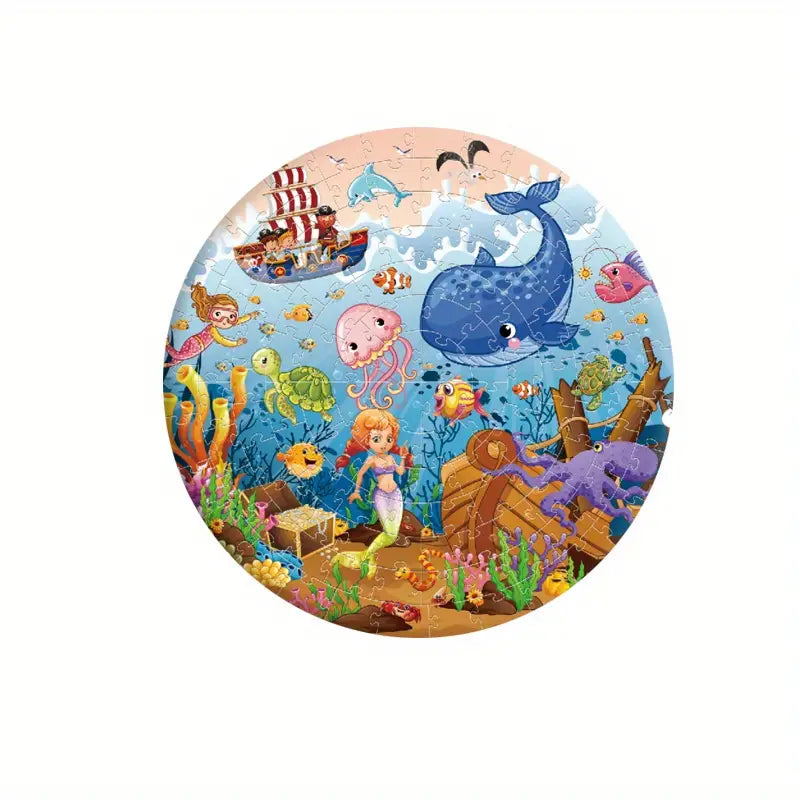 128-piece Underwater World puzzle in a case with a handle – photo 2