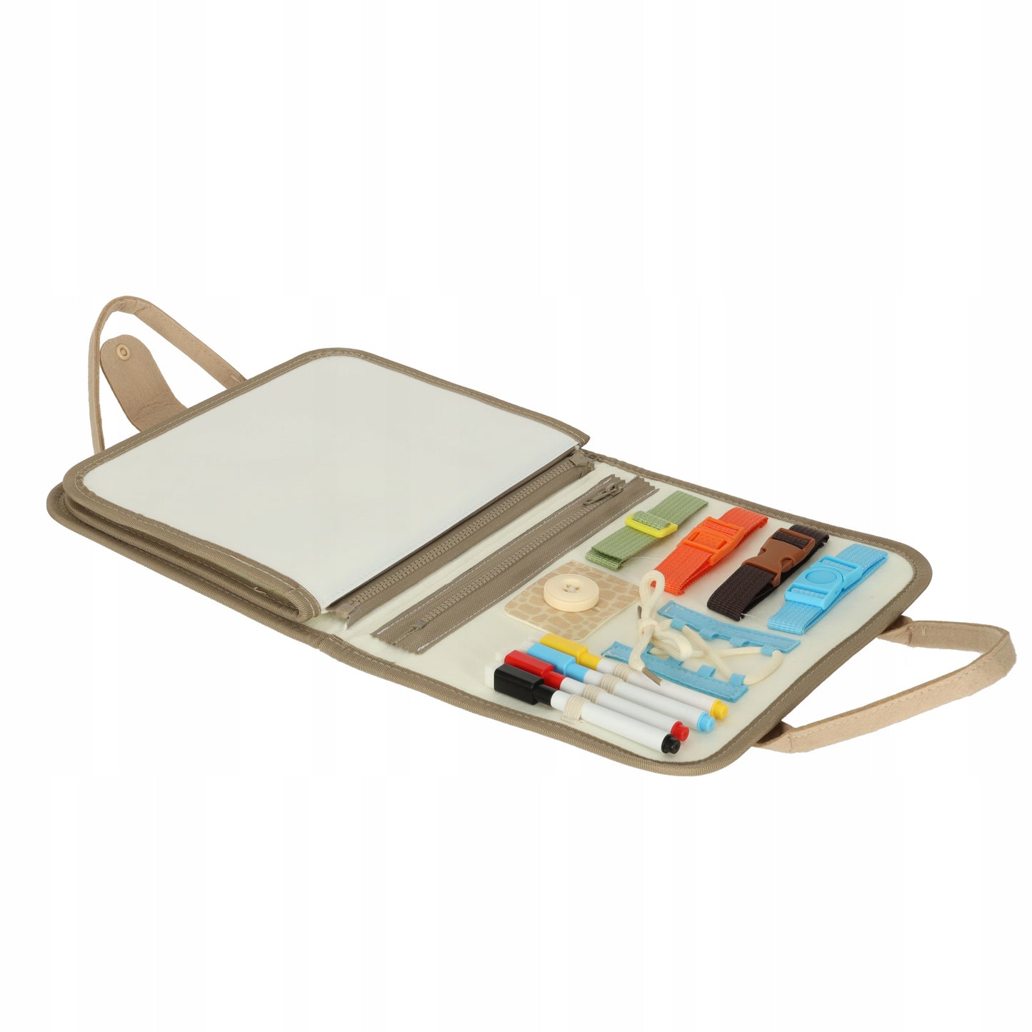 Tablica manipulacyjna Montessori wielokolorowa tkaninowa z filcu na prezent