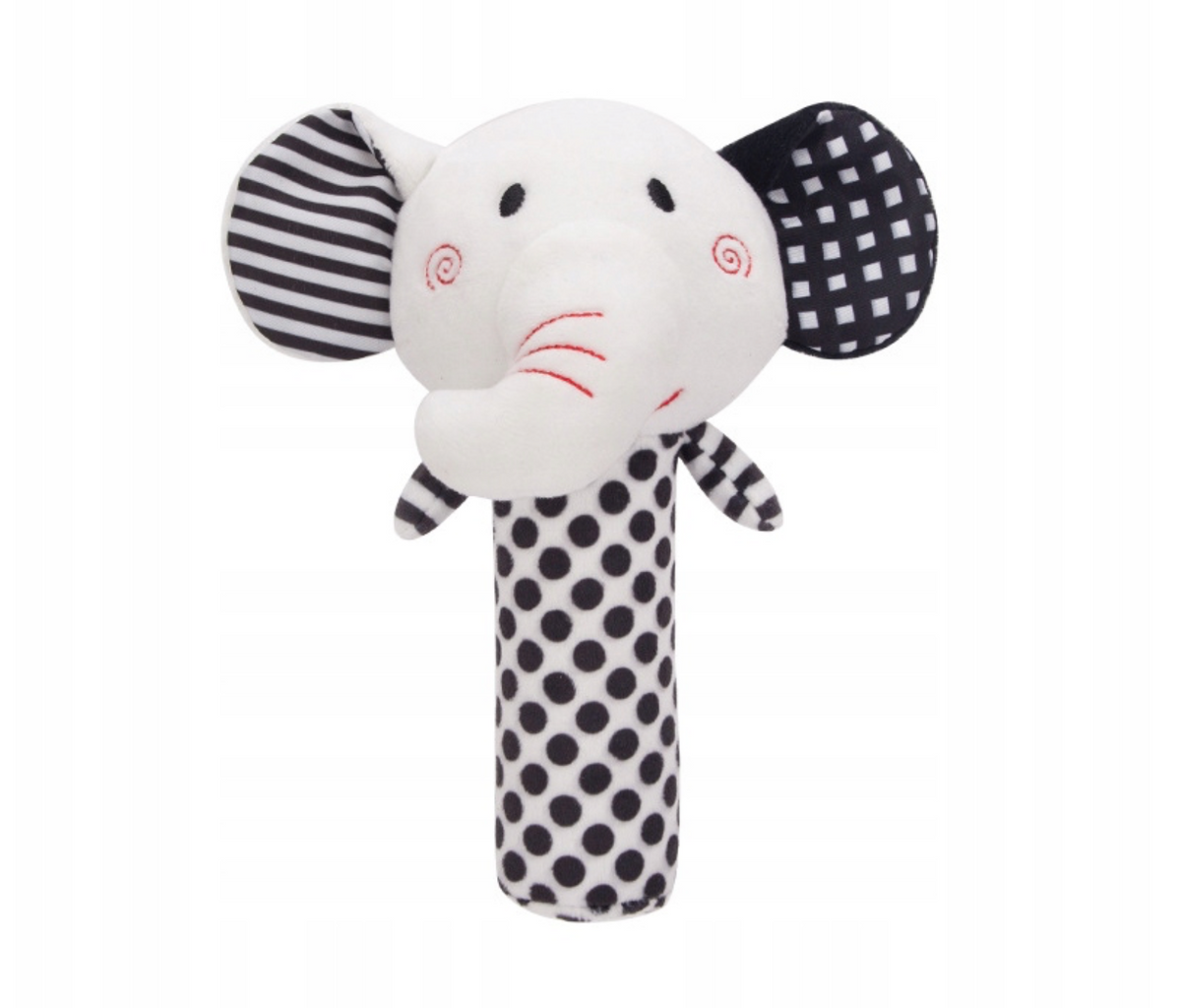 Plush hammer-shaped little elephant rattle