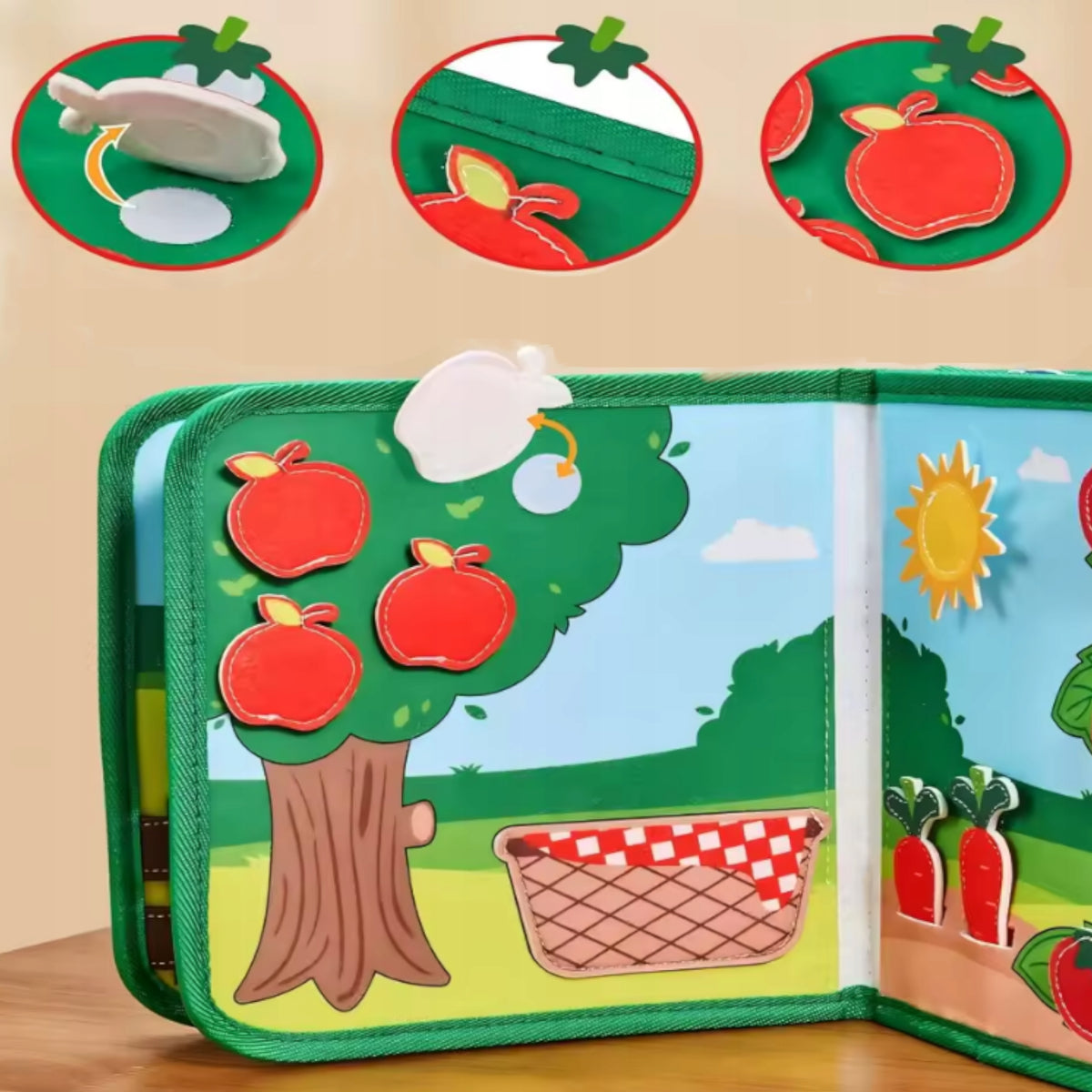 Montessori-Filzbuch zum Thema Bauernhof für Kleinkinder – Foto 4