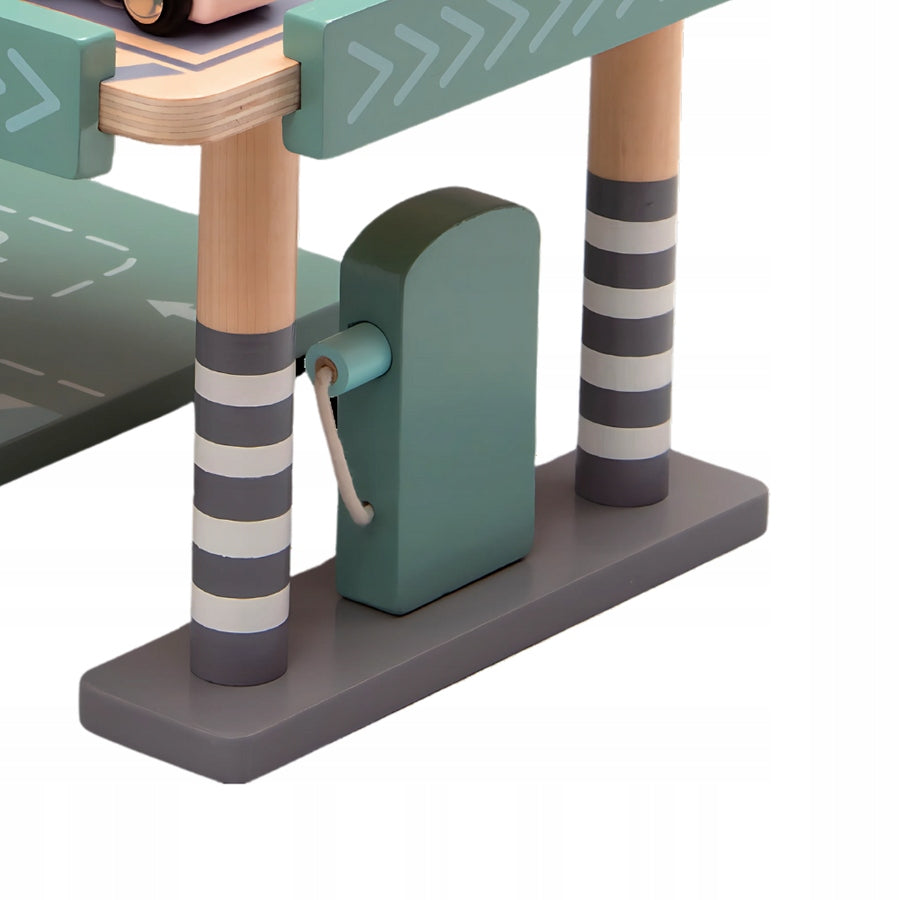 Drewniany Parking Piętrowy Garaż, Winda i Stacją zabawka dla dzieci prezent