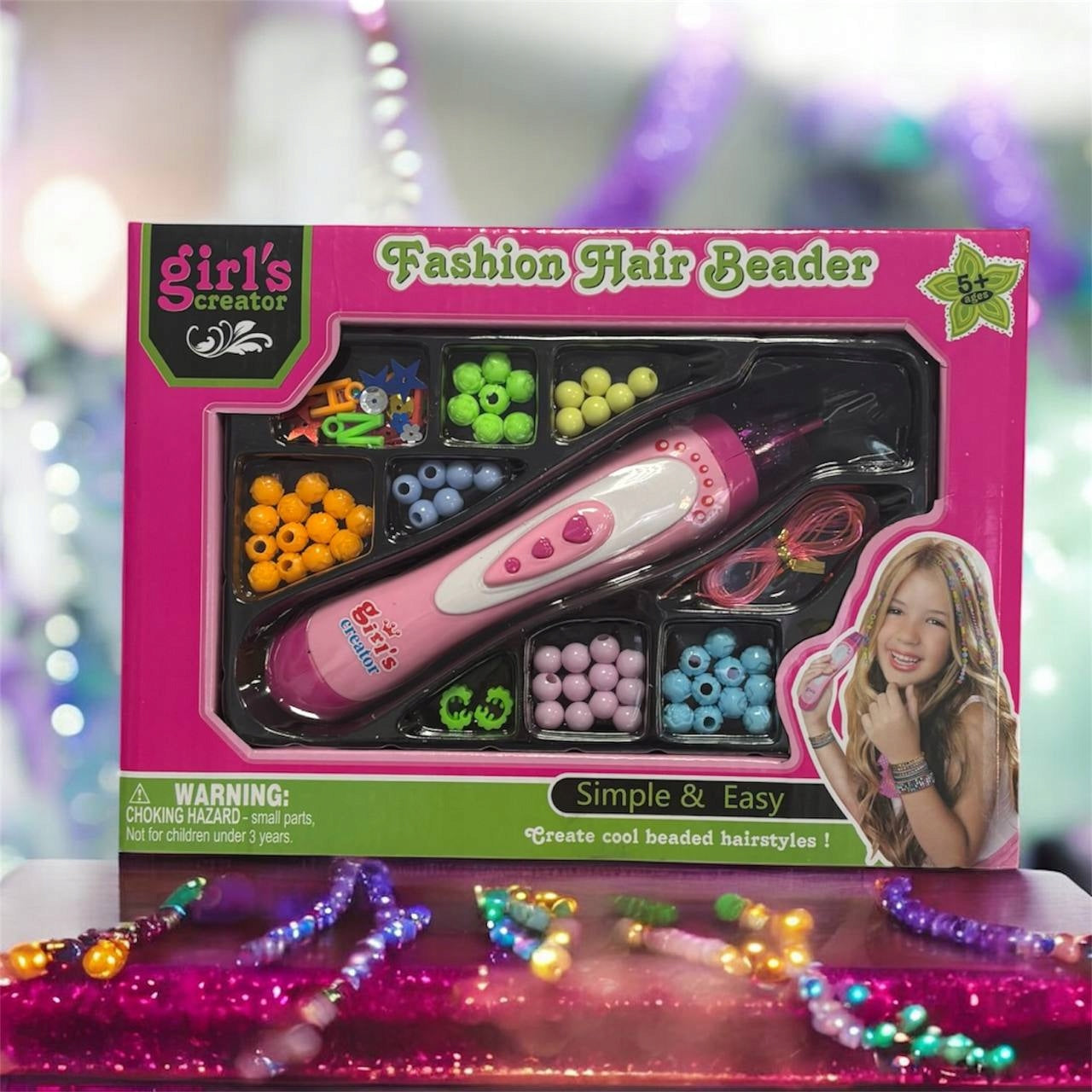 Zestaw do robienia warkoczyków wielokolorowy dla dziewczynek na prezent