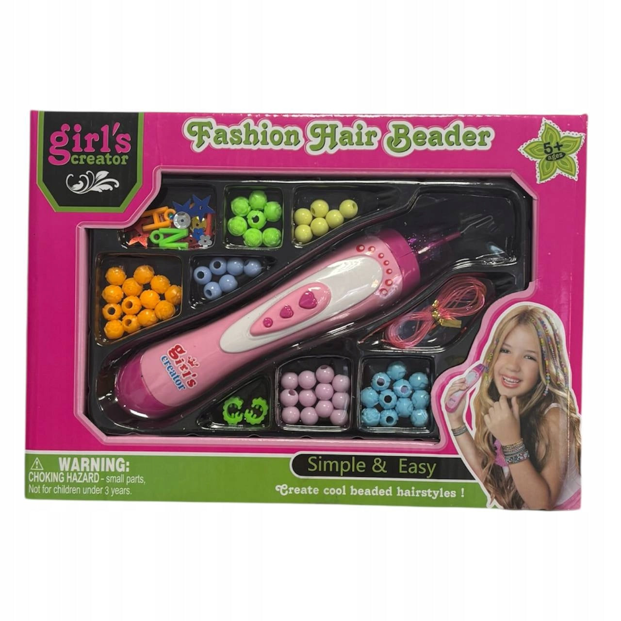 Zestaw do robienia warkoczyków wielokolorowy dla dziewczynek na prezent