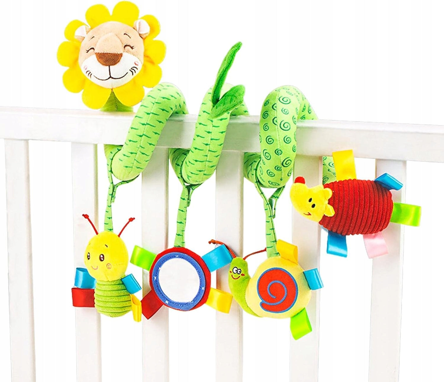 Spirala Sensoryczna do Wózka i Łóżeczka dla Niemowląt 0+ Zabawka Montessori