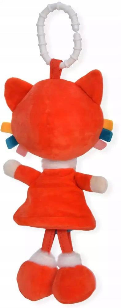 Pozytywka na Sznurku Lisek Zabawka Sensoryczna do Wózka dla Niemowląt