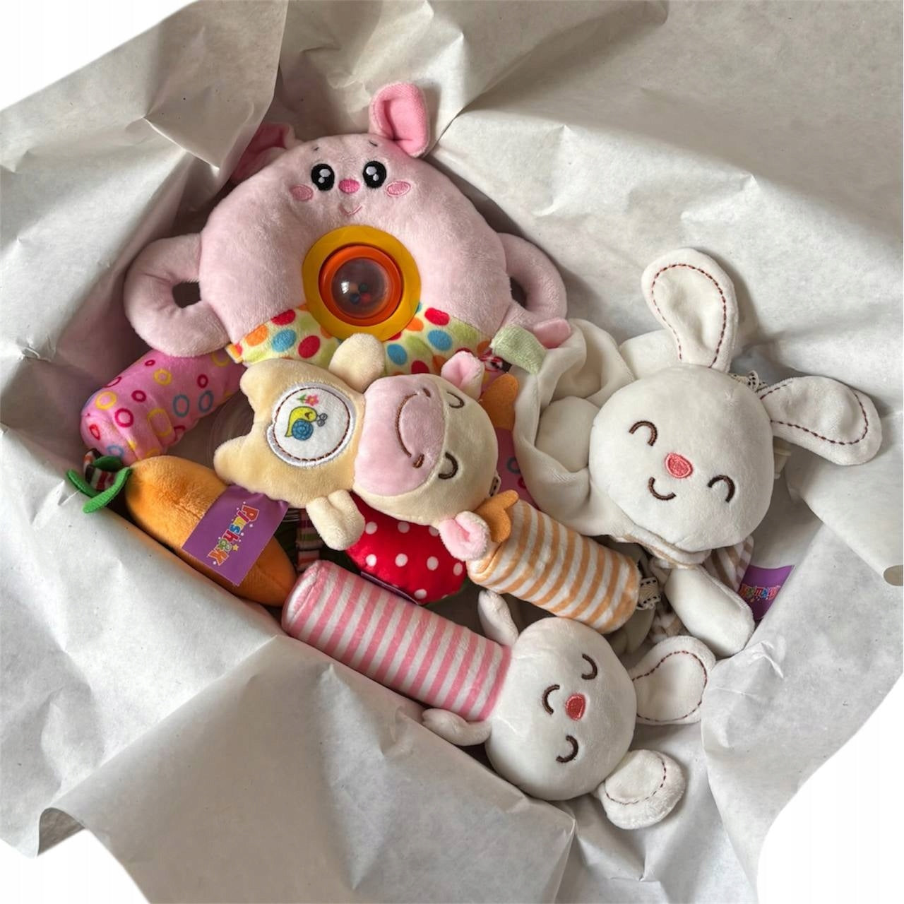 Baby Box Zestaw zabawki dla niemowliaka - na prezent dla dziewczynki