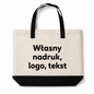 Torba bawełniana shopper z własnym nadrukiem logo tekst