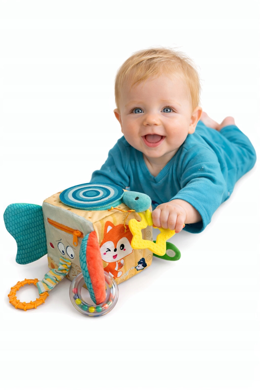 Kostka Sensoryczna Edukacyjna Montessori dla Niemowląt 0+ Polska marka