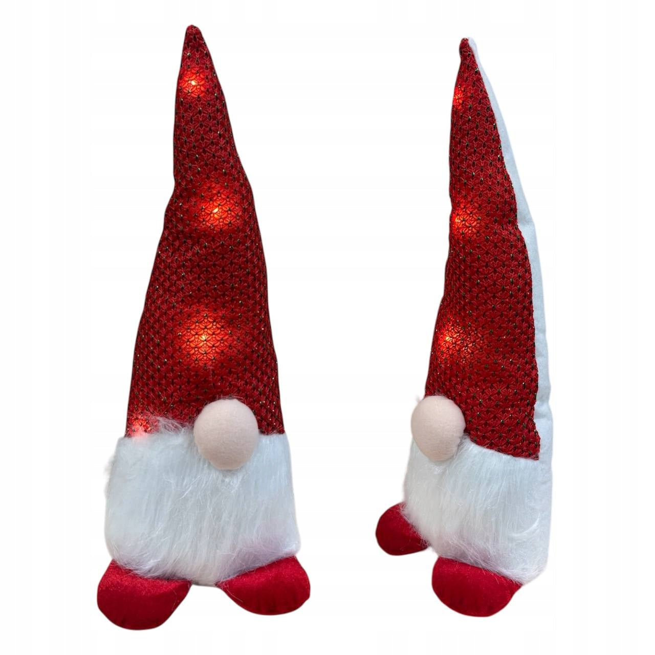 Świąteczny skrzat LED z długą czapką bożonarodzeniowa dekoracja świetlna