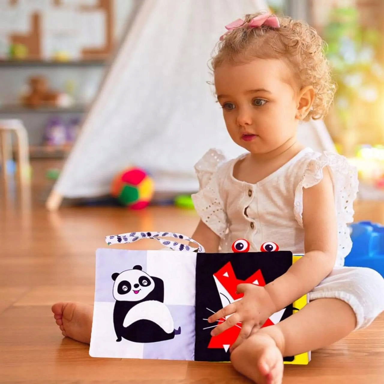 Książeczka Sensoryczna dla Niemowląt My First Book Lew Montessori 0+