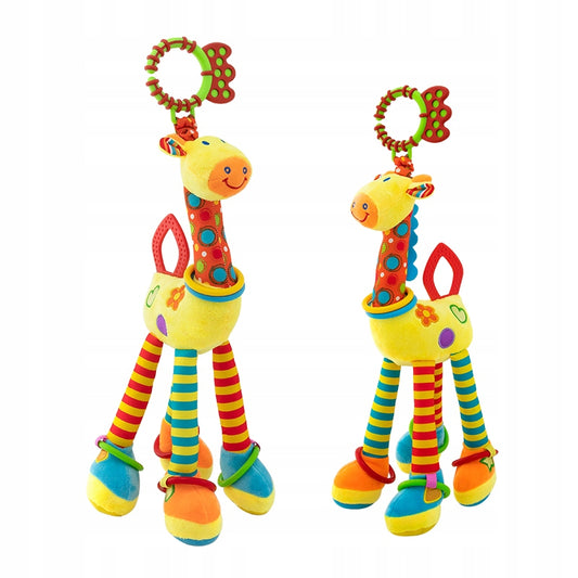 Żyrafa Żółta z gryziakiem - zabawki dla niemowliaka, 37 × 12 cm na prezent