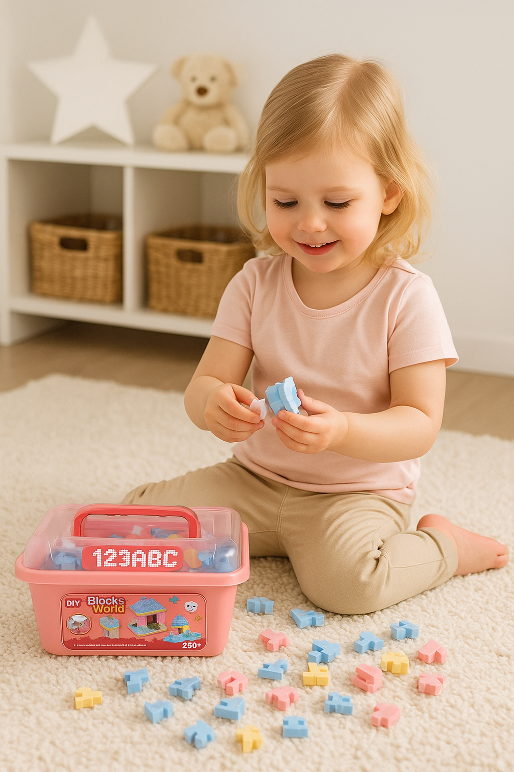 Klocki konstrukcyjne Blocks World 250 el. – zestaw w pudełku