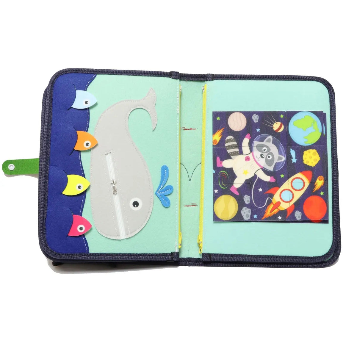 Felt busy board shaped like a handbag with 14 fasteners – photo 6