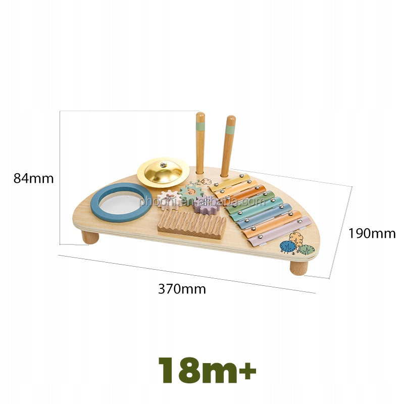 Zabawka dla dzieci Edukacyjny Drewniany Stolik Muzyczny 7w1 na prezent