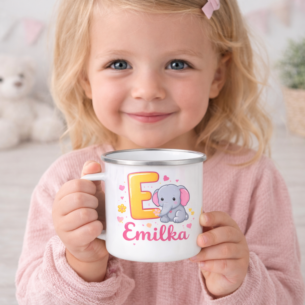 Kubek emaliowany personalizowany Emilka