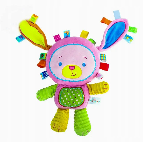 Przytulanka sensoryczna Króliczek 35 cm - miękka niemowlęca z metkami 0 +