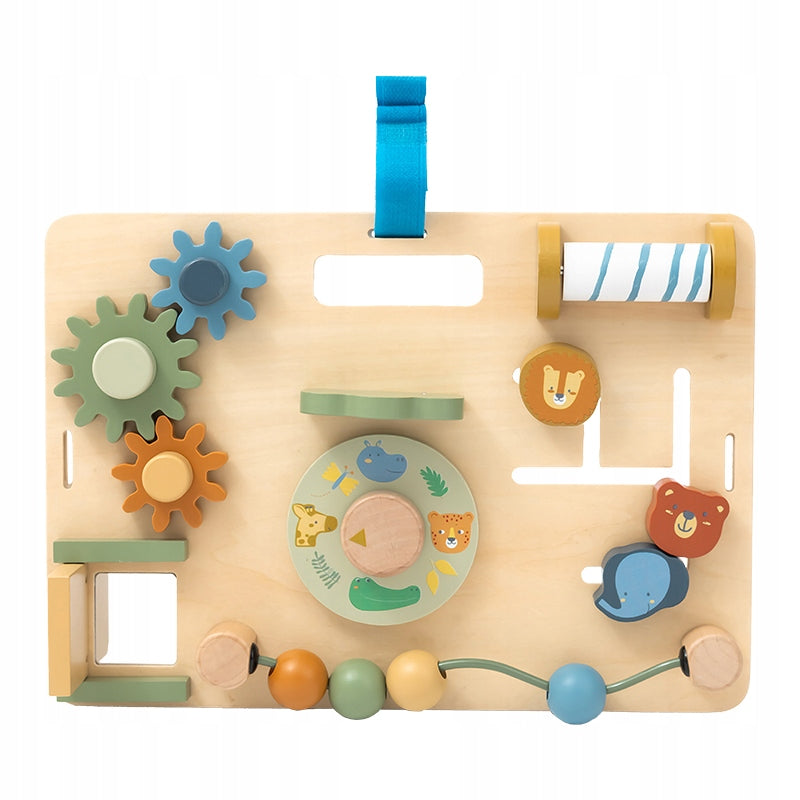 Drewniana tablica manipulacyjna Montessori edukacyjna zabawka dla dzieci