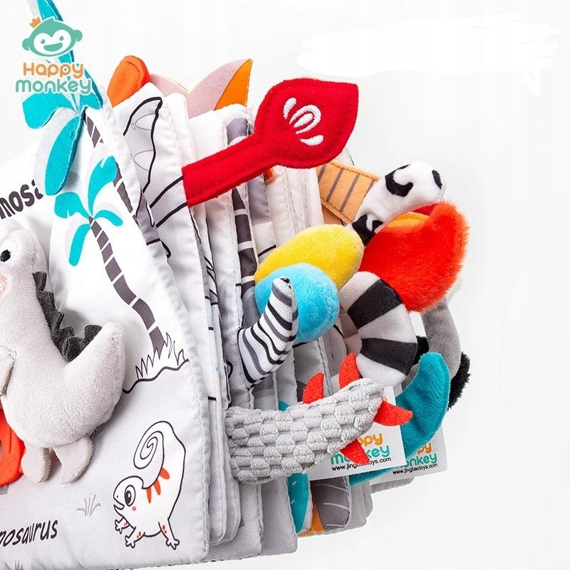 Książeczka Sensoryczna Piesek Farma dla Niemowląt 0+ Montessori z Gryzakiem