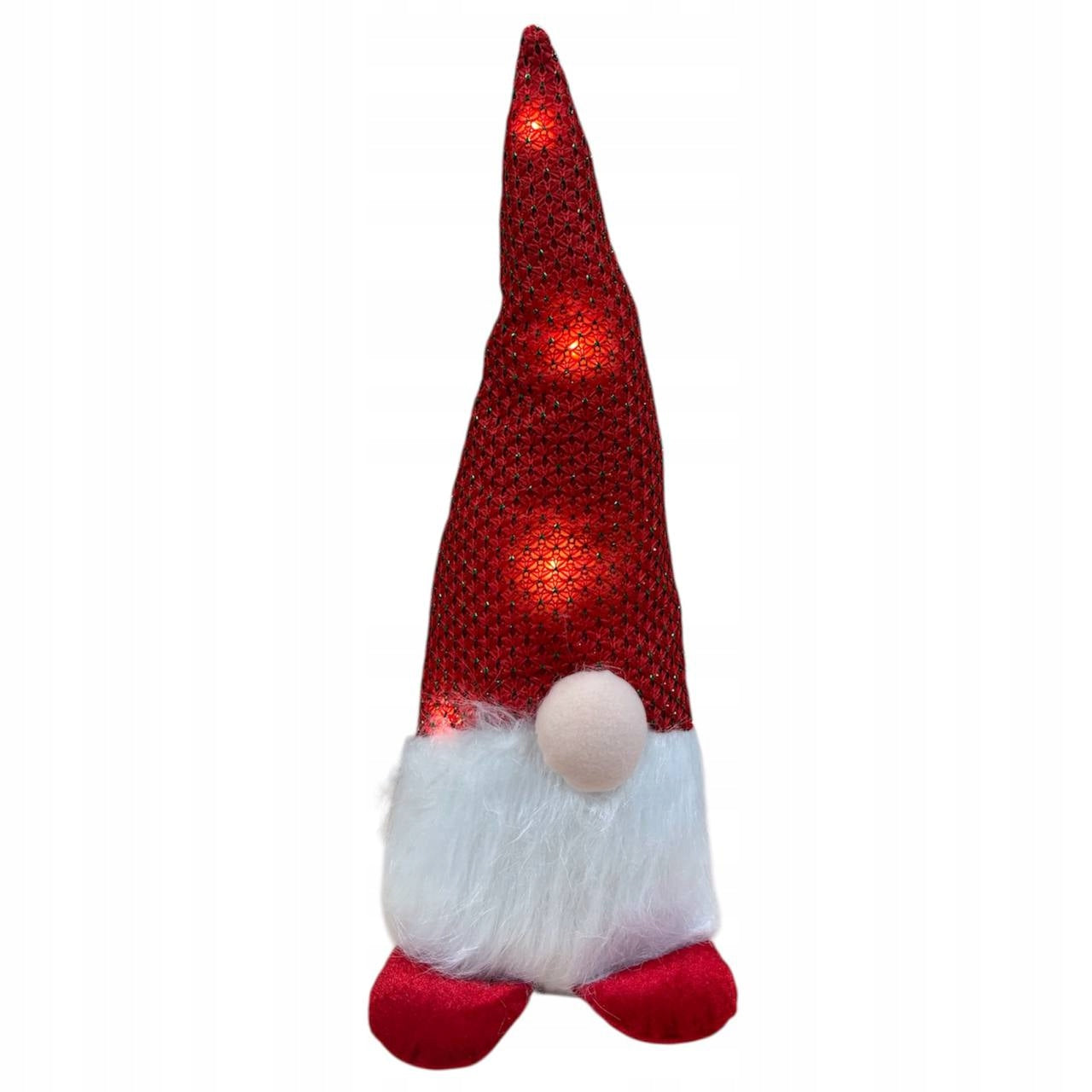 Świąteczny skrzat LED z długą czapką bożonarodzeniowa dekoracja świetlna