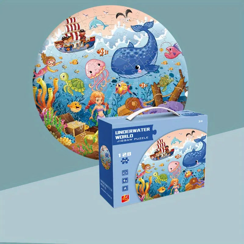 128-piece Underwater World puzzle in a case with a handle – photo 3