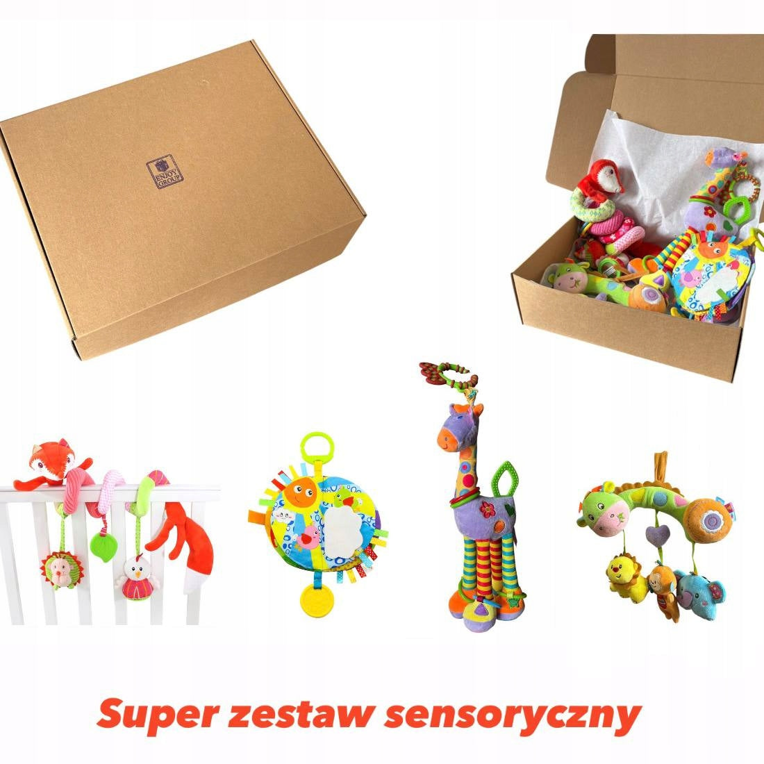 Duży zestaw sensoryczny zabawki dla niemowliaka -4szt dla dzieci na prezent