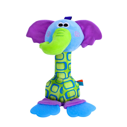 Piszczek Pluszowy Słoń Montessori – Zabawka Sensoryczna dla dzieci