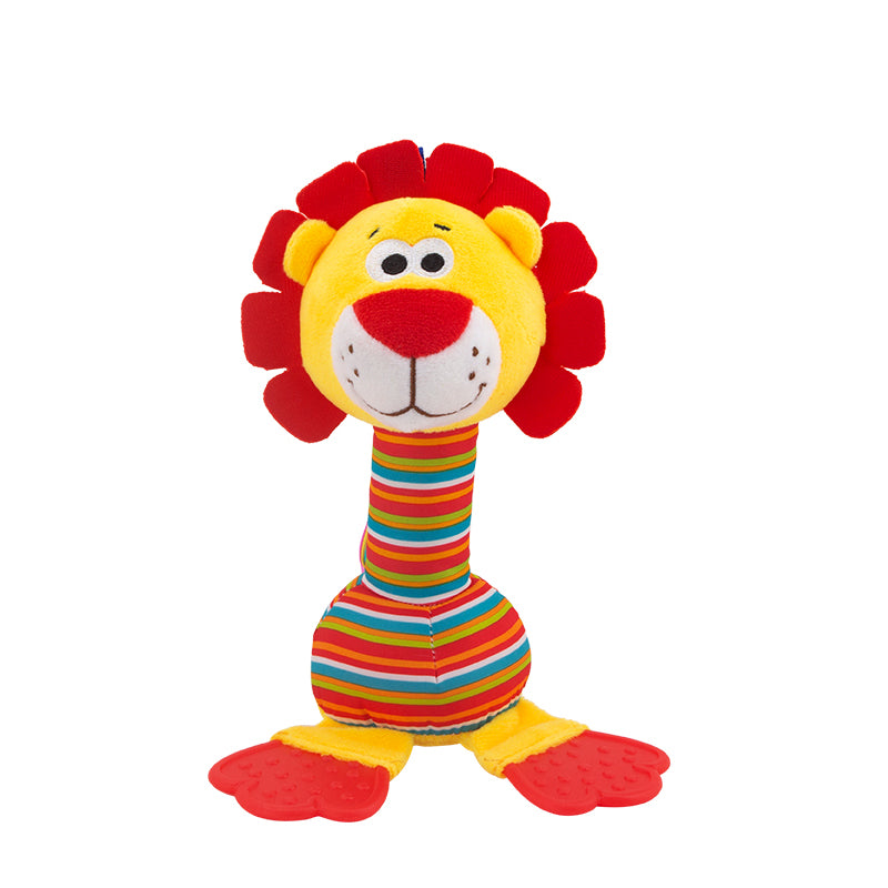 Piszczek Pluszowy Lew Montessori – Zabawka Sensoryczna dla dzieci