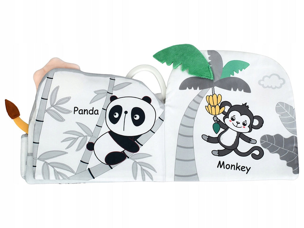 Książeczka sensoryczna dla niemowląt do wózka Szeleszcząca książeczka 0+