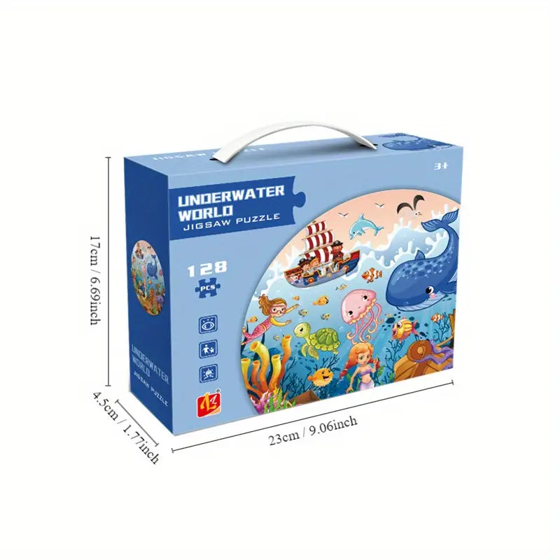 128-piece Underwater World puzzle in a case with a handle – photo 4