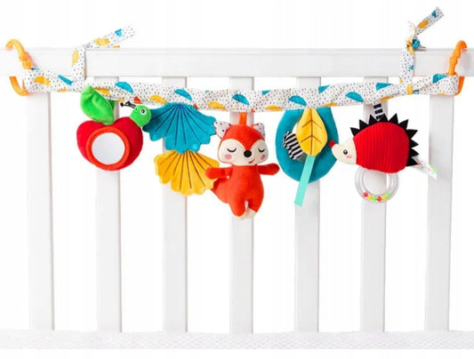 Długa zawieszka sensoryczna Liseek do łóżeczka zabawka z zawieszkami 0+