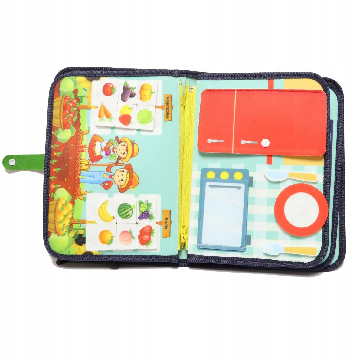 Felt busy board shaped like a handbag with 14 fasteners – photo 4