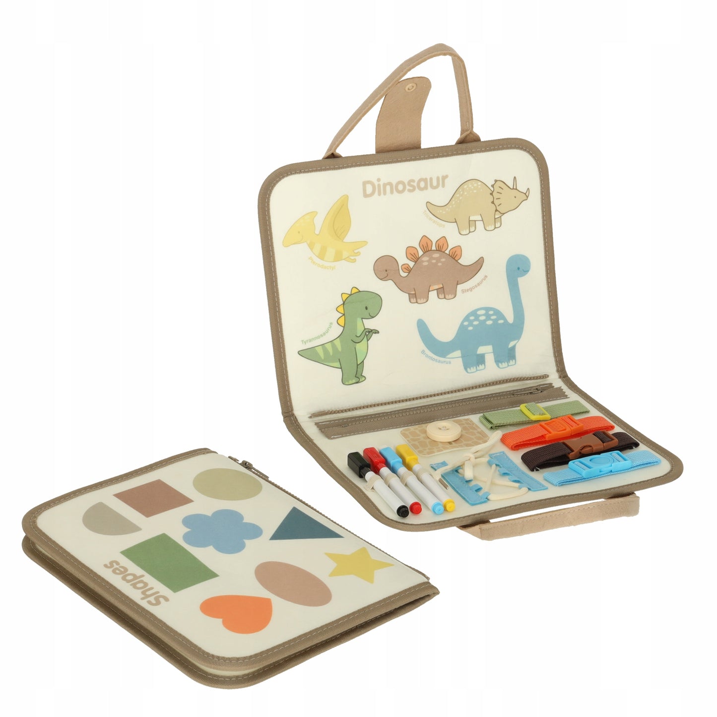 Tablica manipulacyjna Montessori wielokolorowa tkaninowa z filcu na prezent