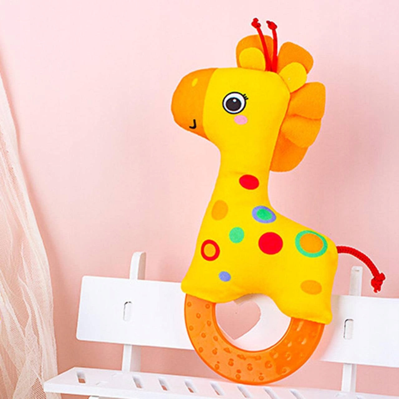 Gryzak Sensoryczny Żyrafa z Cichą Grzechotką dla Niemowląt 0+