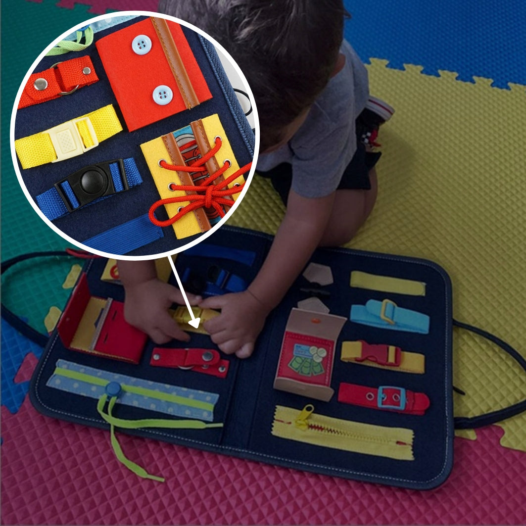 Felt busy board shaped like a handbag with 14 fasteners – photo 8