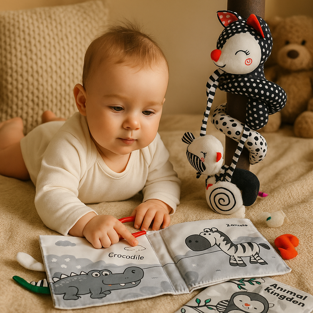 Zestaw edukacyjny Montessori dla niemowląt - 4 zabawki