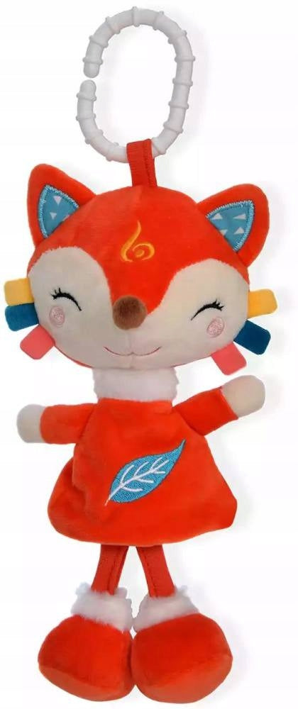 Pozytywka na Sznurku Lisek Zabawka Sensoryczna do Wózka dla Niemowląt