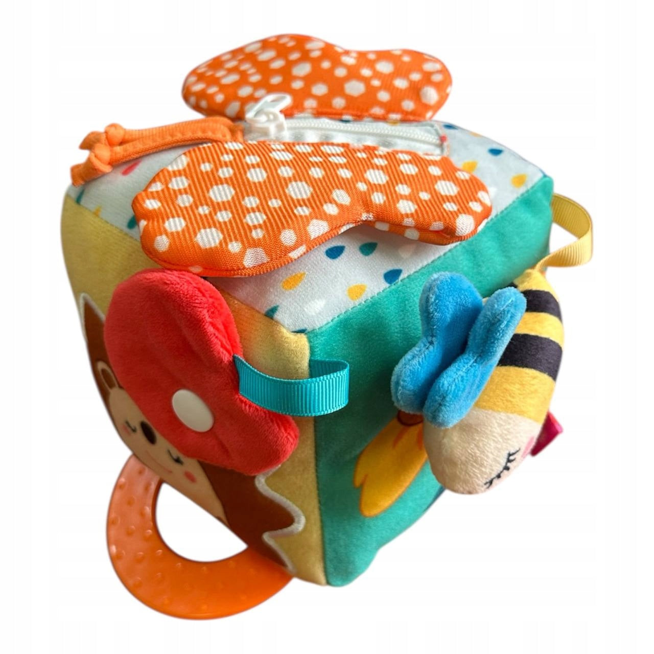 Kostka Sensoryczna dla Niemowląt Zabawka Edukacyjna Montessori 0+