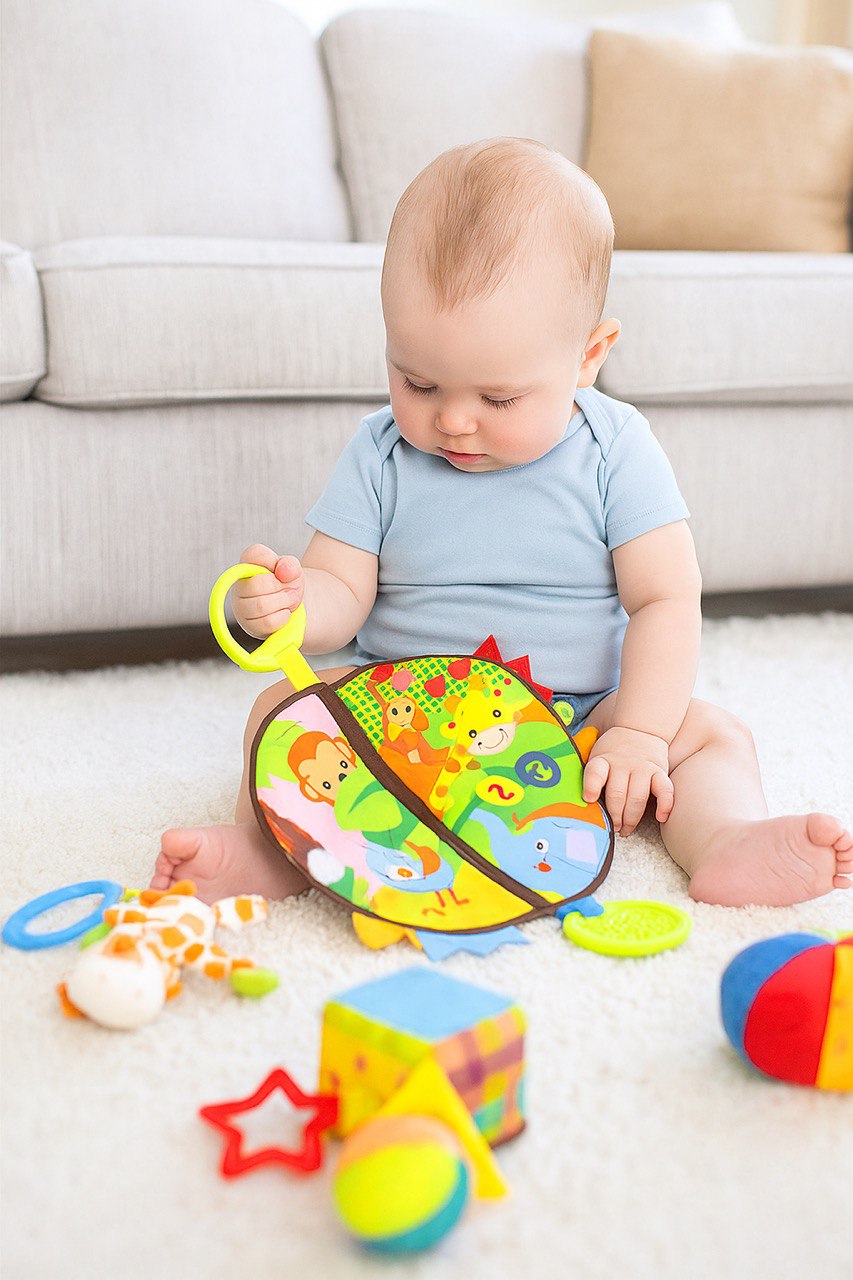 Książeczka sensoryczna Gryziak Wesoła Dżungla zabawki dla niemowląt