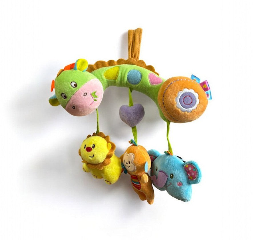 Piszczek Wiesioła Krówka – Zawieszka Edukacyjna z Grzechotką do wózka