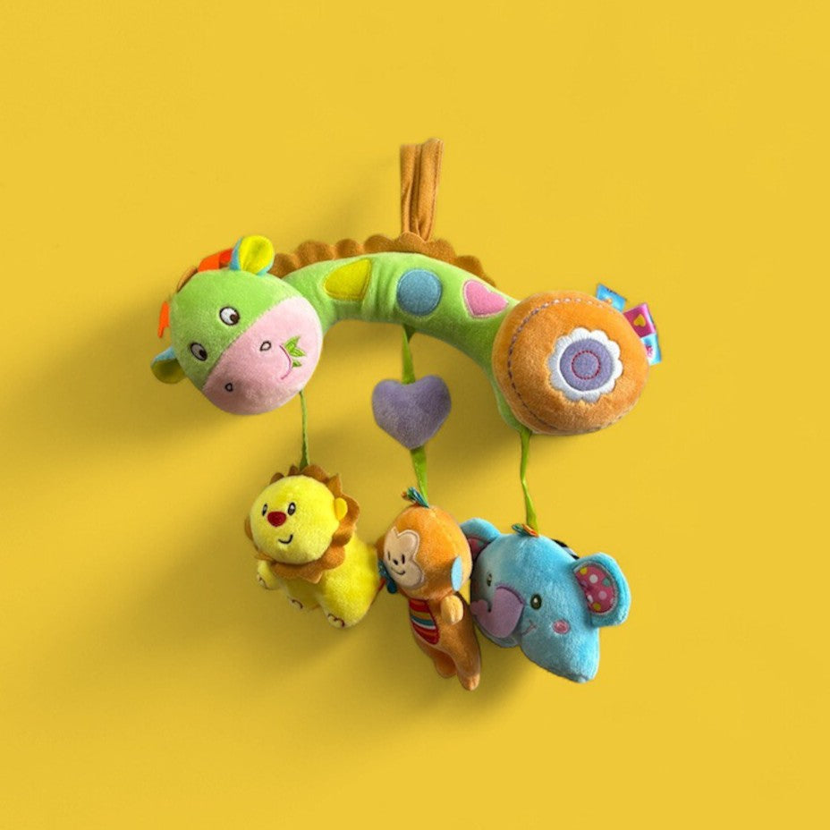 Piszczek Wiesioła Krówka – Zawieszka Edukacyjna z Grzechotką do wózka